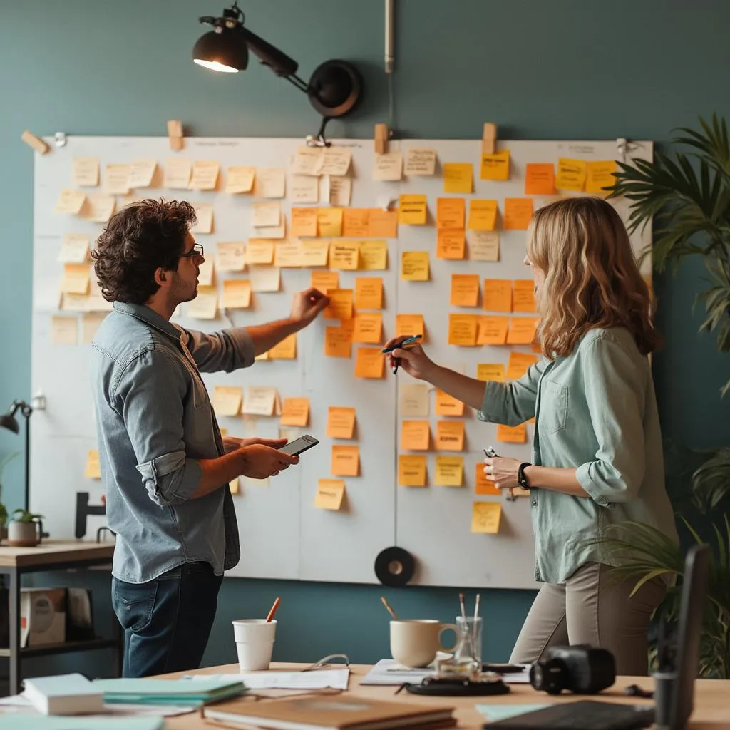 Sesión de brainstorming del equipo